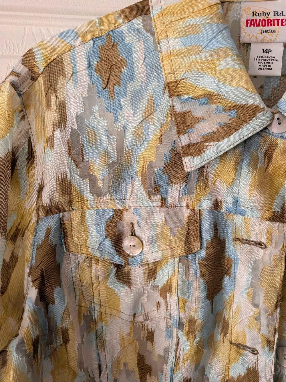 Ruby Rd. Printed Button Jacket - Picture 8 of 11